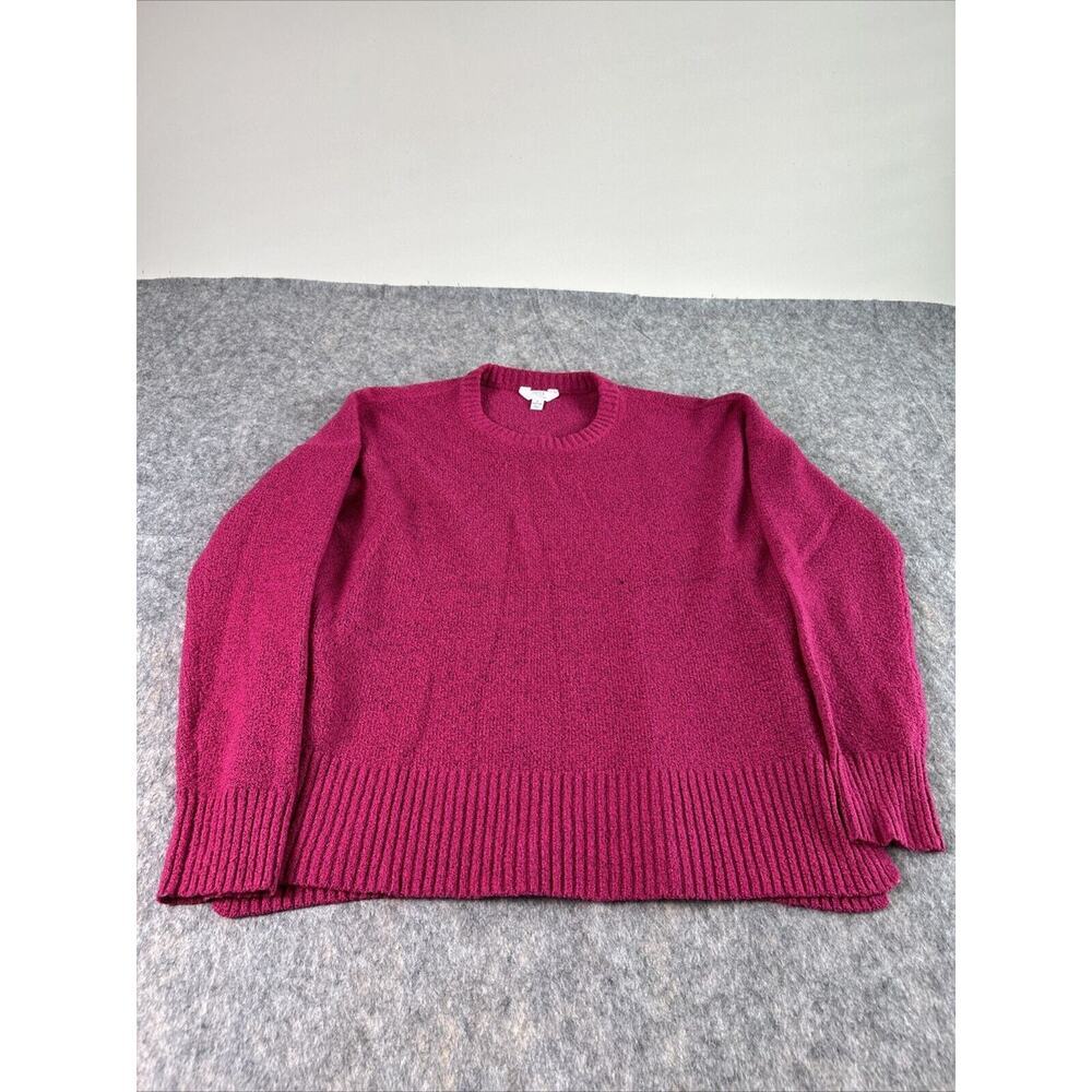 Time and Tru Pink Knit‎ Sweater Women Size L 12 14 Long Sleeve